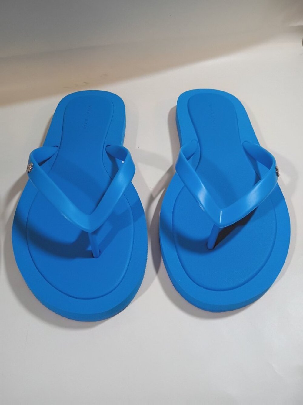 Authentic TORY BURCH Blue KIRA FLIP-FLOP Sandals shoes size 8 NWOB